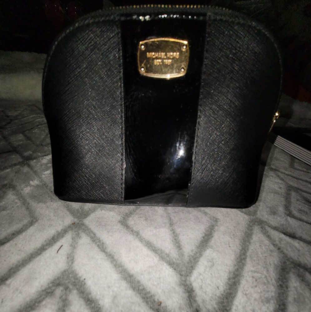 Authentic Michael Kors Black Leather Make-Up Case